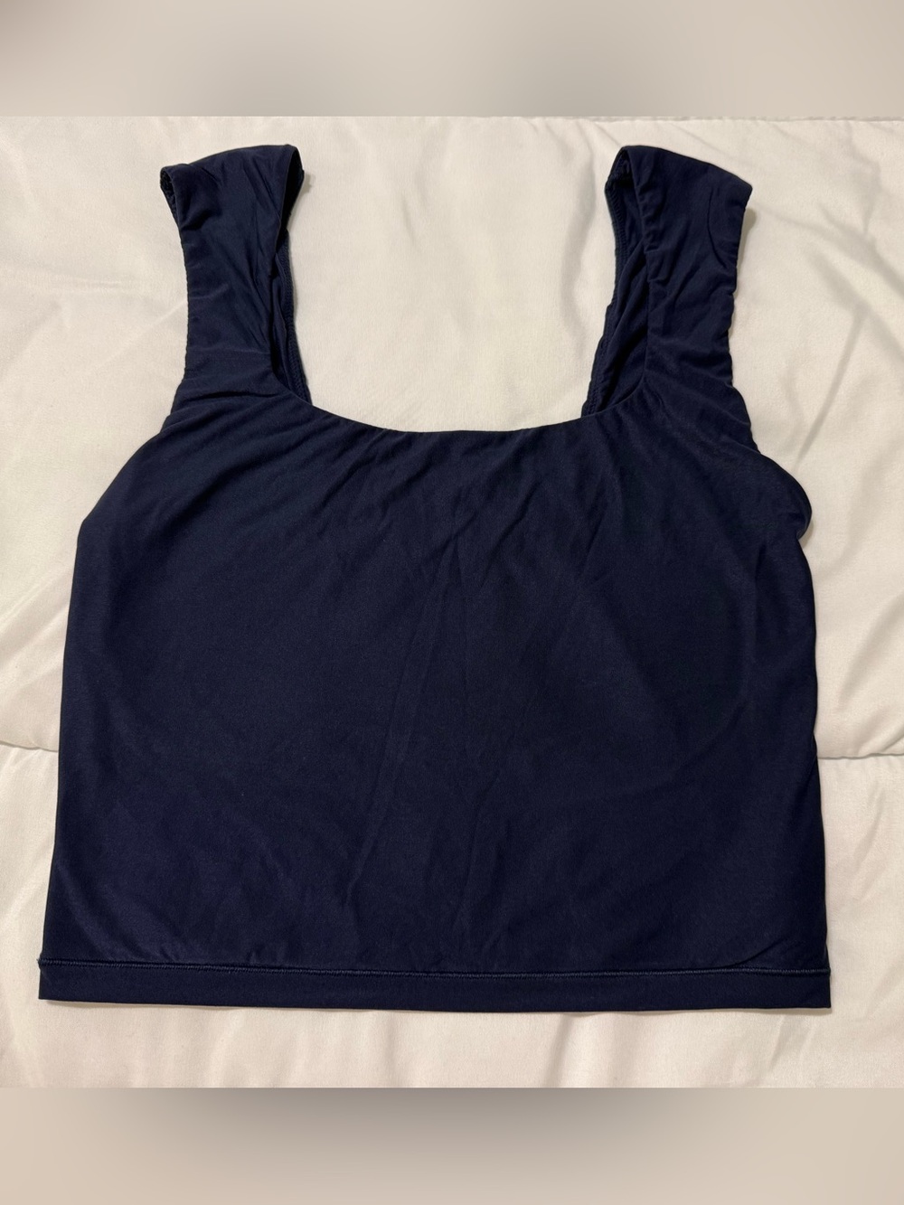 aerie Navy Square Neck Cropped Tank